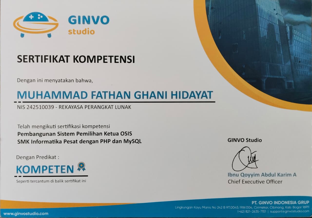Sertifikat Belajar Dasar Pemrograman Web